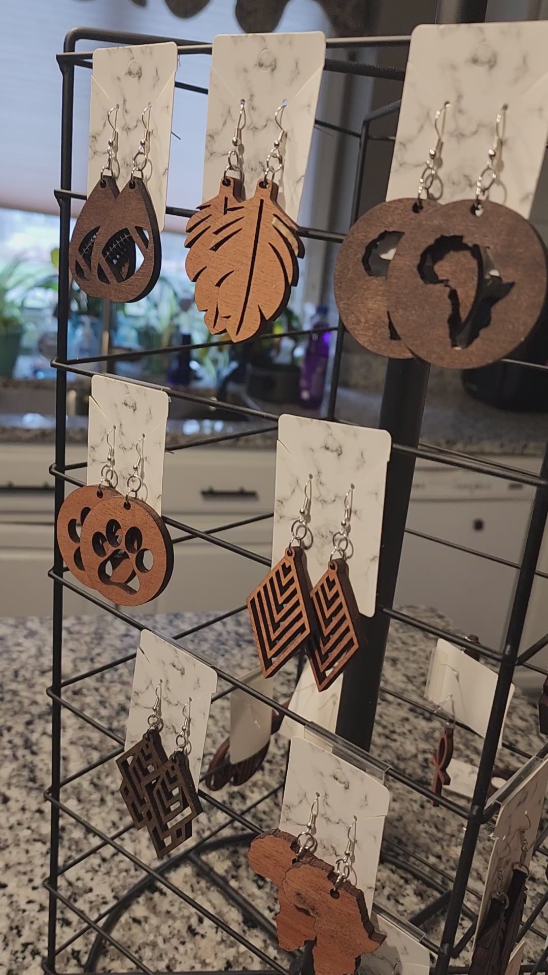 Wooden earrings
