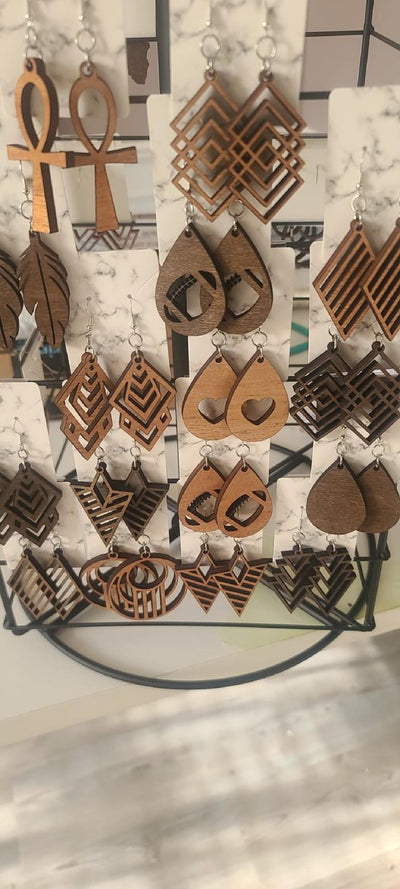 Wooden earrings